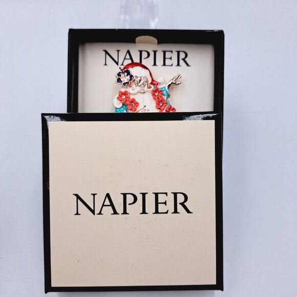 Polynesian Christmas Hawaiian Hula Santa Claus Winter Holiday Rose Gold Pin - Picture 7 of 7